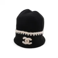 エルメス シェーヌダンクル ニットキャップ S カシミヤ×ポリウレタン