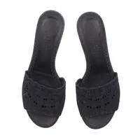 試し履きのみ　エルメス　サンダル　グラディス　36 シェーヌダンクル　23.5 エルメス グラディス デニム×レザー サンダル 35.5 レディース