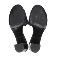 試し履きのみ　エルメス　サンダル　グラディス　36 シェーヌダンクル　23.5 エルメス グラディス デニム×レザー サンダル 35.5 レディース