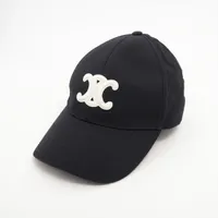 セリーヌ 2AUT6969P トリオンフ キャップ M コットン ブラック