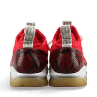 ヴェルサーチェ チェーンリアクション メッシュ×レザー スニーカー 44