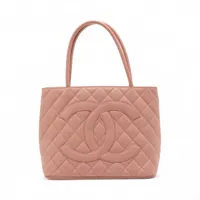 シャネル 復刻 キャビアスキン トートバッグ ピンク ゴールド金具 6