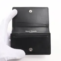 未使用/付属品完備✨メゾンマルジェラ カードケース 4ステッチ レザー ブラック メゾンマルジェラ 4ステッチ レザー カードケース ブラック SA3VX0005