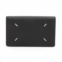 メゾンマルジェラ 4ステッチ レザー カードケース ブラック SA3VX0005