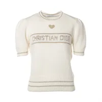 クリスチャンディオール カシミヤ ニット I38 レディース アイボリー