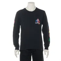 クロムハーツ CHプラス ロングTシャツ コットン L ホワイト×ブルー