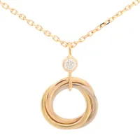 カルティエ ベビートリニティ 1P ダイヤ ネックレス 750(YG×PG×WG) 3.0