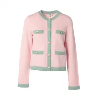 CHANEL ピンクカシミヤカーディガン 36サイズ新品未使用タグ付き シャネル ココボタン 24年 カシミヤ カーディガン 36 レディース