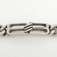 ◇バレンシアガ◇インターロックBB/ロゴ/ブレスレット/ブラスレ/シルバー バレンシアガ インターロックBBロゴ ブレスレット L GP シルバー