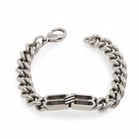 ◇バレンシアガ◇インターロックBB/ロゴ/ブレスレット/ブラスレ/シルバー バレンシアガ インターロックBBロゴ ブレスレット L GP シルバー