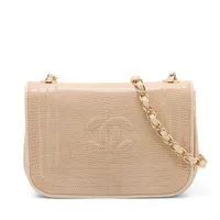 シャネル ココマーク リザード シングルフラップ シングルチェーン