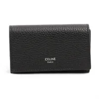 セリーヌ ロゴ レザー キーケース ブラック A4247063｜中古ブランド品