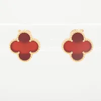 ヴァンクリーフ&アーペル ヴィンテージアルハンブラ オニキス ピアス