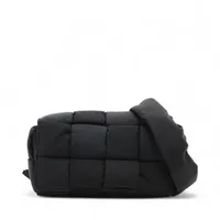 ボッテガヴェネタ マキシイントレチャート パデットテックカセット ナイロン ボディバッグ ブラック