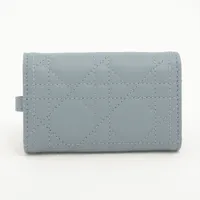 ディオール レディディオール カナージュ レザー キーケース ブルー