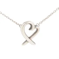 ティファニー ラビングハート ネックレス 925 1.7g シルバー WZ623150