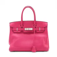 エルメス バーキン30 ルトゥルネ トリヨンクレマンス ローズショッキング シルバー金具 Z:2021年