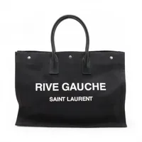 【掲載今週まで】サンローラン　リヴゴーシュ　トートバッグ　パリ購入 サンローランパリ リヴゴーシュ キャンバスxレザー トートバッグ