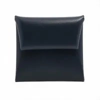 エルメス バスティア ヴェルソ ボックスカーフ コインケース ブルー