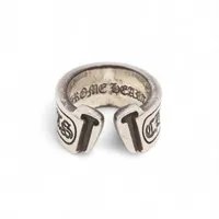 クロムハーツ ラージスクロールラベル リング 925 20.9g 19.5号