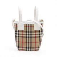 バーバリー ノバチェック ロンドン ミニ キャンバスxレザー 2WAY