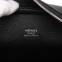エルメス ミニプリュム20 シェブルミゾル ブラック シルバー金具 K