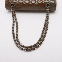 シャネル マトラッセ25 パテントレザー ダブルフラップ ダブルチェーン