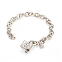 バレンシアガ インターロックBBロゴ ブレスレット L GP シルバー