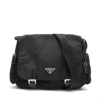 プラダ テスート ナイロンxレザー ショルダーバッグ ブラック A4251721