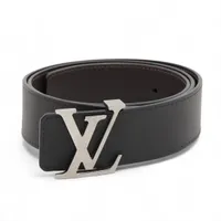 ヴィトン M9578 サンチュール クチュール ベルト レザー ブラック