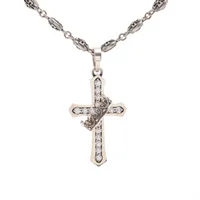 ジャスティンデイビス クロスウィズクラウン ネックレス 925 57.1g