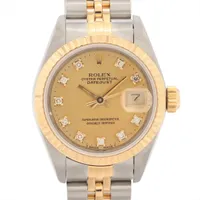 ロレックス レディ デイトジャスト 69173G SS×YG SS×YG AT シャンパン文字盤