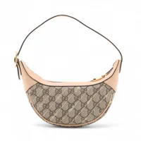 グッチ GGスプリーム PVCxレザー ショルダーバッグ ベージュ 774336