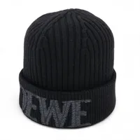 ロエベ F540257X23 ロゴ ニットキャップ ウール ブラック A4255104