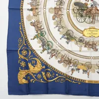 美品ヴィンテージ エルメス シルクスカーフ カレ90「ロンシャンへの散歩」 エルメス カレ90 LA PROMENADE DE LONGCHAMPS ロンシャンへの散歩