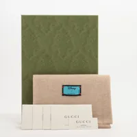 グッチ×ディズニー ドナルドダック ノート PVC ベージュ×ブルー