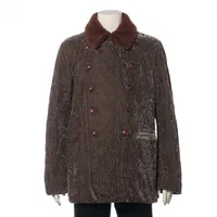 ジョルジオアルマーニ ウール ムートンジャケット 48 メンズ ブラウン