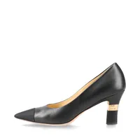 シャネル ココマーク 20P レザー×ファブリック パンプス 37 1/2