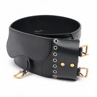 ボッテガヴェネタ ホースビット ベルト レザー ブラック 2連ベルト