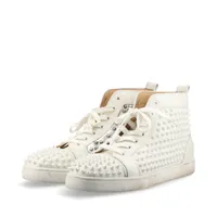 クリスチャンルブタン スパイクスタッズ レザー ハイカットスニーカー