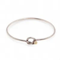 ティファニー ラブノット バングル 925×750 6.9g ゴールド×シルバー