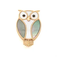 ヴァンクリーフ&アーペル ラッキーアニマルズ オニキス シェル ブローチ 750(YG) 15.8g ARP2AV00