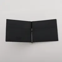 プラダ サフィアーノメタル 2MN077 レザー マネークリップ ブラック