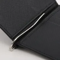 プラダ サフィアーノメタル 2MN077 レザー マネークリップ ブラック