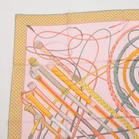 エルメス カレ90 Fouets et Badines 鞭とグリップ スカーフ シルク