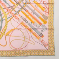 エルメス カレ90 Fouets et Badines 鞭とグリップ スカーフ シルク