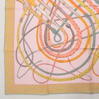 エルメス カレ90 Fouets et Badines 鞭とグリップ スカーフ シルク