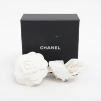 シャネル ココマーク カメリア 23C コサージュ ツイード ピンク