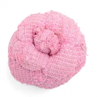 シャネル ココマーク カメリア 23C コサージュ ツイード ピンク