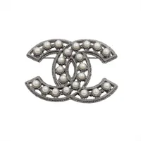 シャネル ココマーク A14S ブローチ メタル×ラインストーン×フェイク